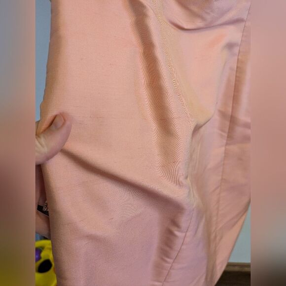 Vintage Y2K 2000s Ann Taylor 100% Silk Square Neck Sleeveless Sheath Dress 6P - Picture 6 of 9